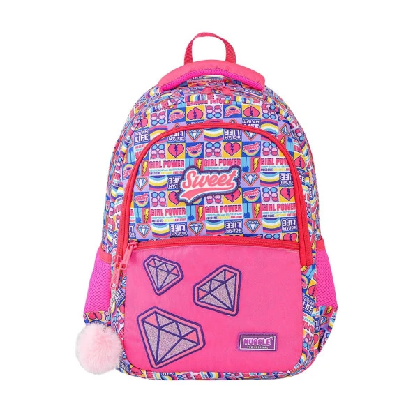 Muggle Okul Çantası Sweet Pembe Kız Çocuk İlkokul Sırt Çantası