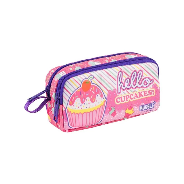 Muggle Cup Cake Kız Çocuk Kalem Çantası İki Bölmeli Kalemlik