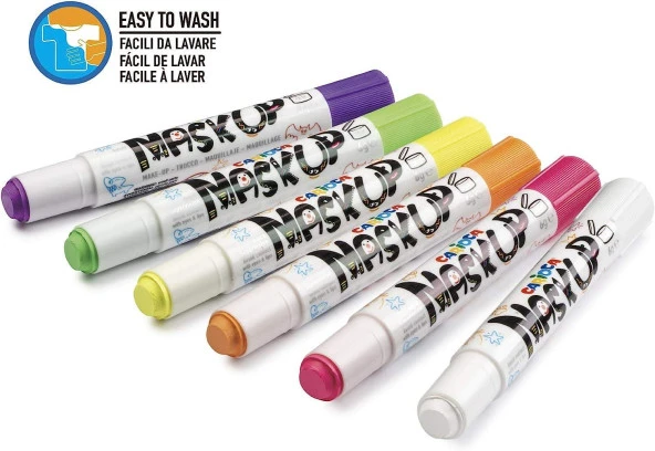 Carioca Mask Up Yüz Boyası Neon Fosforlu 6 Renk Yüz Boyası 6 Gram - 2