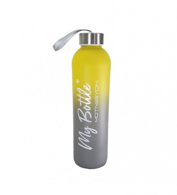 Renkli 750 ml Motivasyon Cam Su Matarası HK2707 - 2