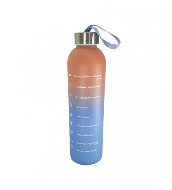 Renkli 750 ml Motivasyon Cam Su Matarası HK2707 - 3