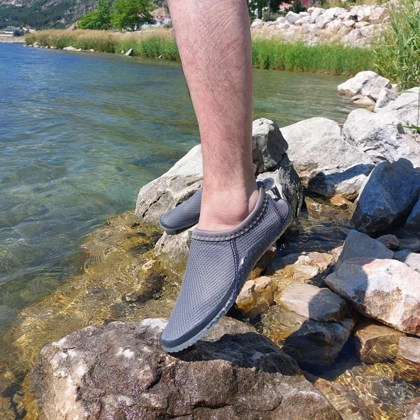 Serabien MG Gri Kaydırmaz Taban Havuz Deniz Sörf Ayakkabısı - 4