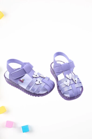Papuç Sepeti Arzen-2879 Kız Bebek Ortopedik Sandalet Ayakkabı - 2