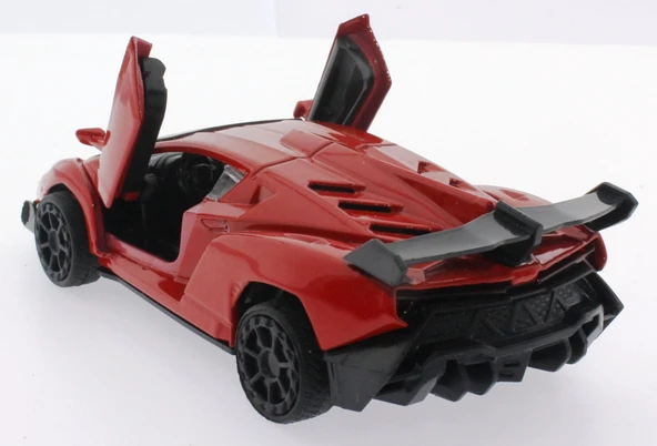 Çek Bırak Kırmızı Metal Spor Araba Sl6607B - 3