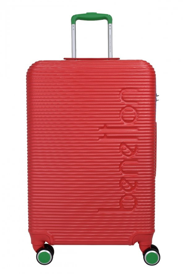 United Colors Of Benetton Lüx Abs Orta Boy Valiz Kırmızı BNT500 - Resim 2