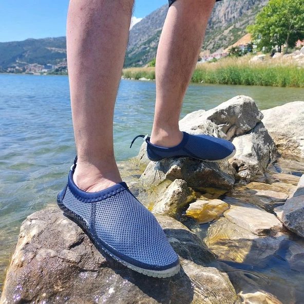 Serabien MG Lacivert Kaydırmaz Taban Havuz Deniz Sörf Ayakkabısı - 2