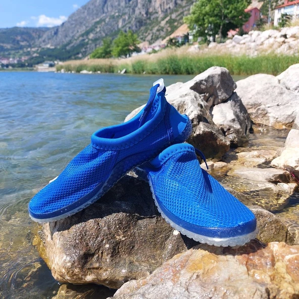 Serabien M Sax Mavi Kaydırmaz Taban Havuz Deniz Sörf Ayakkabısı - 4