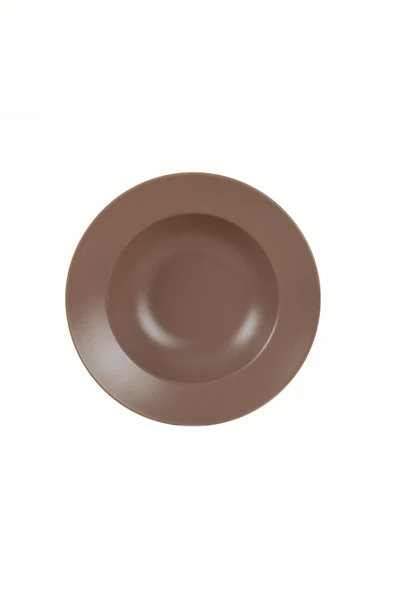 Keramika Delta Mat Açık Taupe  Makarna Tabağı 26 Cm - 958 - 2