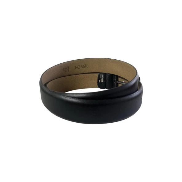 Fossil Düz Dikiş Hakiki Deri Siyah Renk 3,5 cm Erkek Kemeri -120cm - 4
