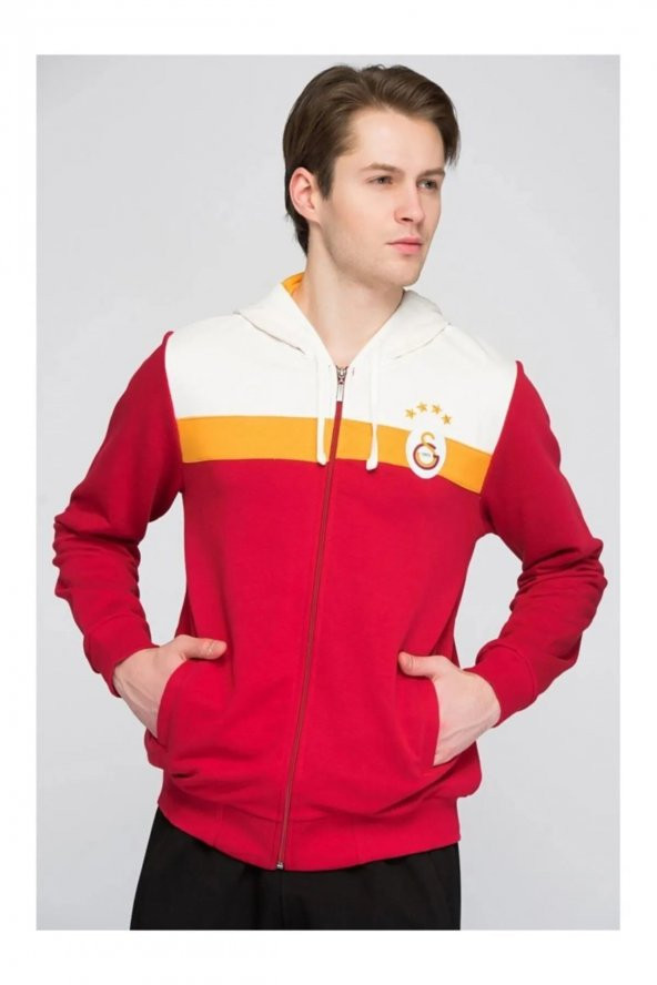 Galatasaray Lisanslı Kapşonlu Sweatshirt Ceket