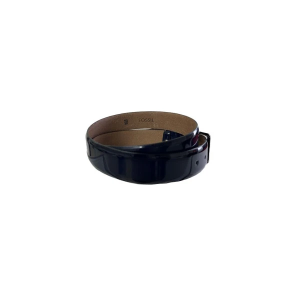 Fossil Hakiki Deri Lacivert Rugan 3,5 cm Erkek Kemeri-125cm - 4