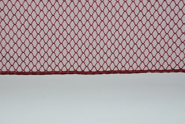 BAKLAVA BORDO RENK TEK KANAT Hazır dikilmiş Pileli Fon Perde 300*260 cm - Resim 2