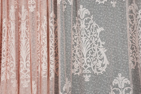 BÜYÜK DAMAKS PUDRA RENK TEK KANAT Hazır Dikilmiş Pileli Fon Perde 300*260 Cm - Resim 2