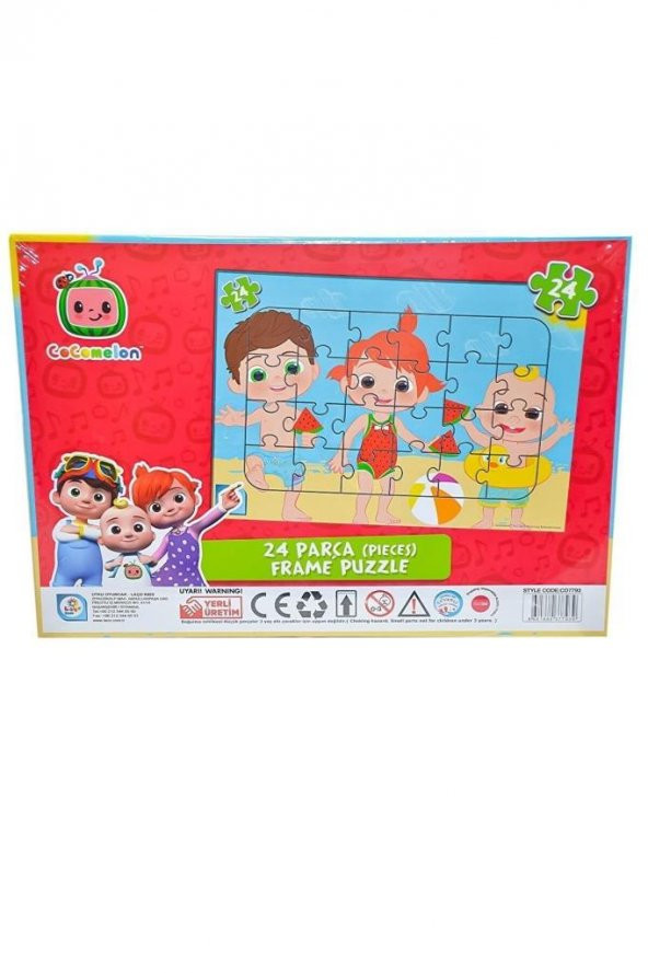 Laço Kids Cocomelon 24 Parça Frame Plaj Puzzle CO7793 Cocomelon Çocuk Puzzle - 2