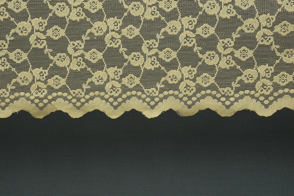 ÇİÇEK MODEL GOLD RENK TEK KANAT Hazır dikilmiş Pileli Fon Perde 300*260 cm - Resim 3