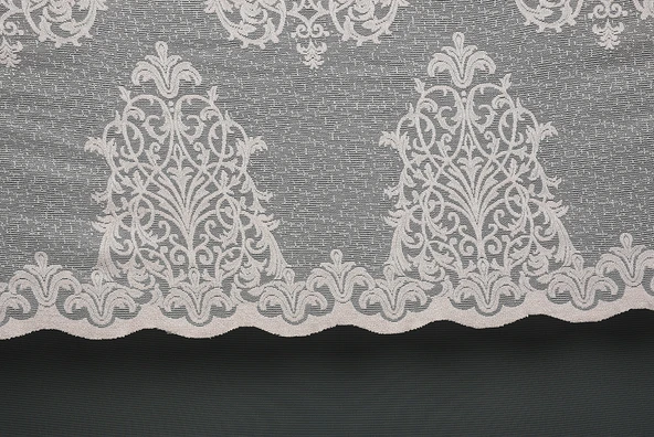 BÜYÜK DAMAKS PUDRA RENK TEK KANAT Hazır Dikilmiş Pileli Fon Perde 300*260 Cm - Resim 3