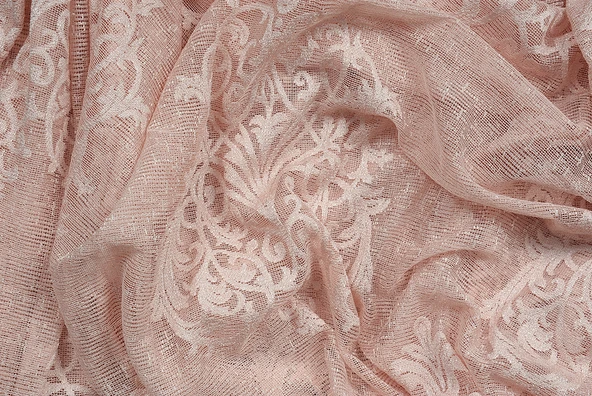 BÜYÜK DAMAKS PUDRA RENK TEK KANAT Hazır Dikilmiş Pileli Fon Perde 300*260 Cm - Resim 7