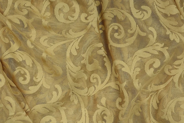 SULTAN 2 MODEL GOLD RENK TEK KANAT Hazır dikilmiş Pileli Fon Perde 300*260 cm - Resim 8