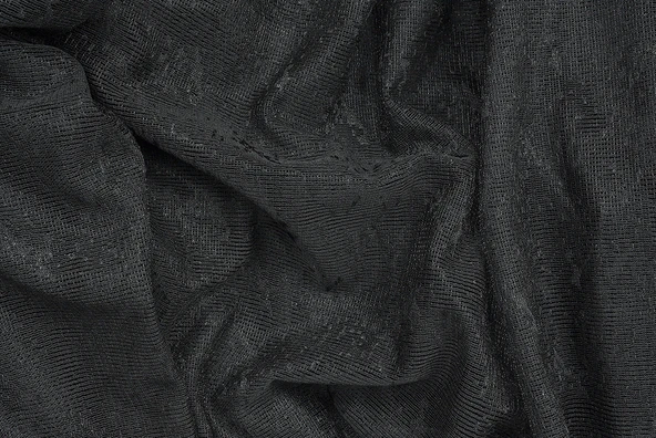 KUŞ MODEL SİYAH  RENK TEK KANAT Hazır dikilmiş Pileli Fon Perde 300*260 cm - Resim 8