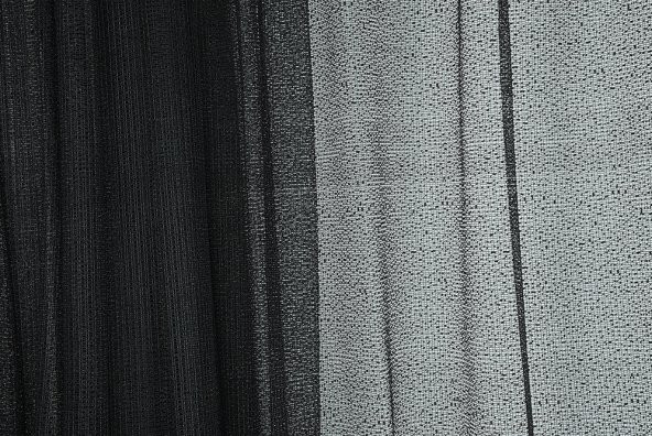 DAR ETEK SİYAH  RENK TEK KANAT Hazır dikilmiş Pileli Fon Perde 300*260 cm - 2