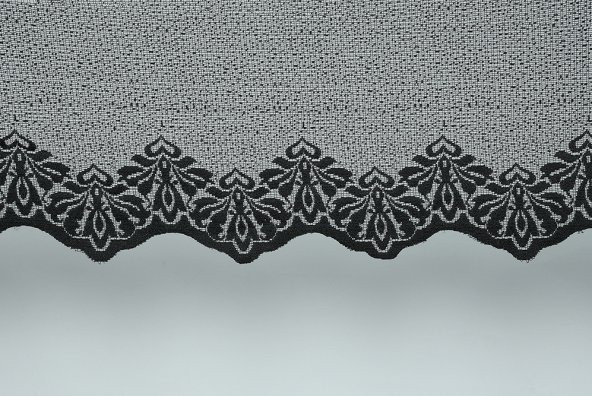 DAR ETEK SİYAH  RENK TEK KANAT Hazır dikilmiş Pileli Fon Perde 300*260 cm - 3