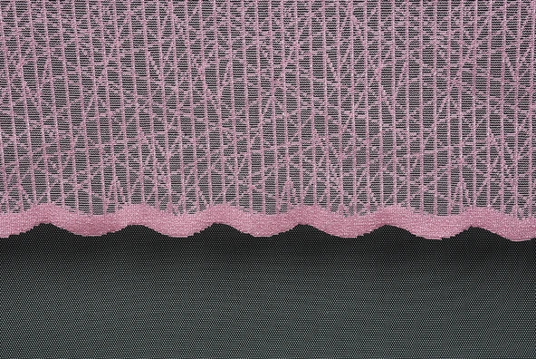 ÇİZGİLİ MODEL PEMBE RENK TEK KANAT Hazır dikilmiş Pileli Fon Perde 75*260 cm - Resim 3