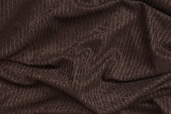 ÇİZGİLİ MODEL ACI KAHVE RENK TEK KANAT Pileli Fon Perde 75*260 cm - 6