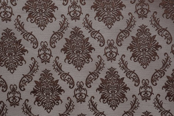 DAMAKS MODEL ACI KAHVE RENK TEK KANAT Pileli Fon Perde 75*260 cm