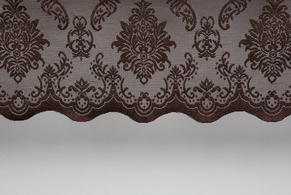 DAMAKS MODEL ACI KAHVE RENK TEK KANAT Pileli Fon Perde 75*260 cm - 3