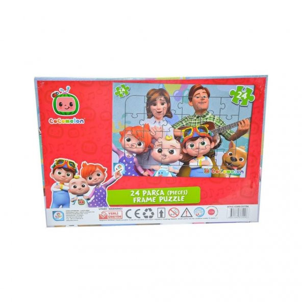 Laço Kids Cocomelon 24 Parça Frame Puzzle Aile CO7794 Cocomelon Çocuk Puzzle - 2