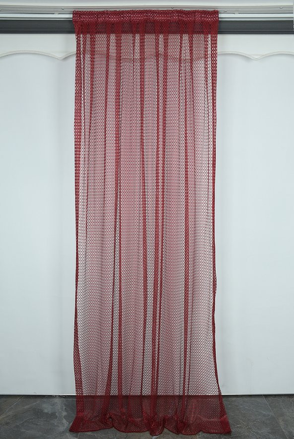 ORKİDE KIRMIZI RENK TEK KANAT Hazır dikilmiş Pileli Fon Perde 75*260 cm - 2