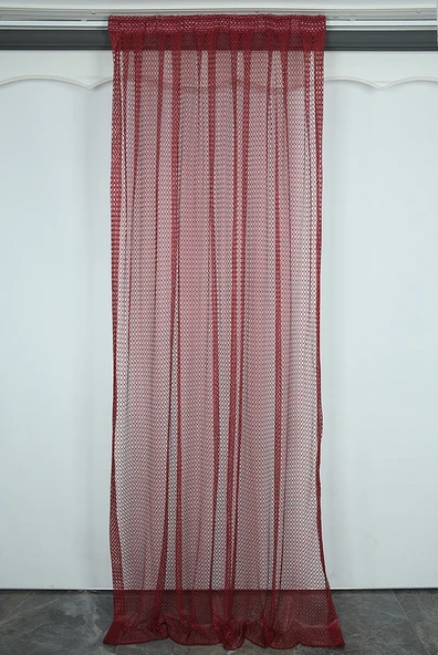 ORKİDE KIRMIZI RENK TEK KANAT Hazır dikilmiş Pileli Fon Perde 75*260 cm - Resim 2