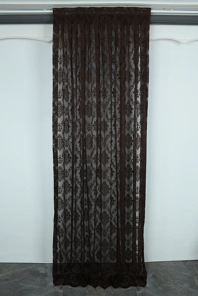 DMAKS MODEL SİYAH RENK TEK KANAT Pileli Fon Perde 75*260 cm - Resim 2