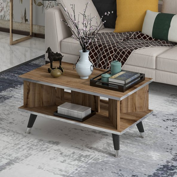 MOBİLYA GEZEGENİ Galipol Orta Sehpa 80 Cm Çırağan - Gümüş ürün görseli 1