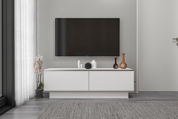 MOBİLYA GEZEGENİ ARES TV ÜNİESİ 135CM BEYAZ-GÜMÜŞ