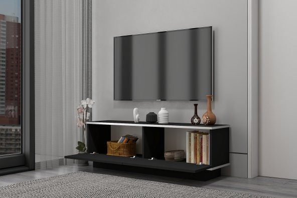 MOBİLYA GEZEGENİ ARES TV ÜNİTESİ 135 CM SİYAH-GÜMÜŞ - 3