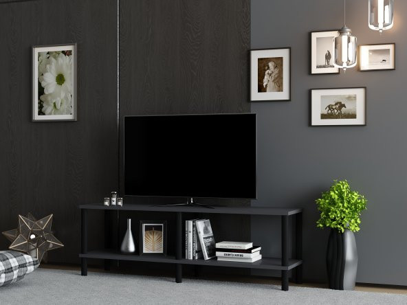 MOBİLYA GEZEGENİ OLES TV ÜNİTESİ 120  CM ANTRASİT-SİYAH - 2