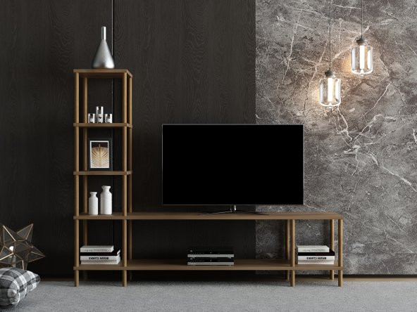 MOBİLYA GEZEGENİ OLES  TV ÜNİTESİ  150  CM SONOMO-AHŞAP