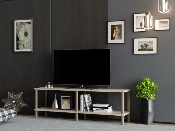 MOBİLYA GEZEGENİ OLES TV ÜNİTESİ 120  CM SONOMO-AHŞAP - Resim 2