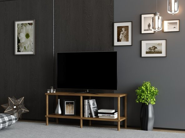 MOBİLYA GEZEGENİ OLES  TV ÜNİTESİ 90  CM SONOMO-AHŞAP - Resim 2