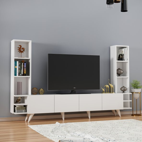 MOBİLYA GEZEGENİ LARGE TV ÜNİTESİ BEYAZ - 223 CM