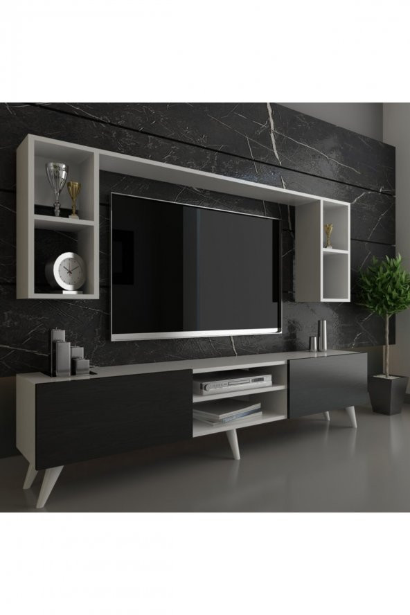 Trend Tv Ünitesi - X2037-3 Beyaz - Tr Antrasit ürün görseli 1