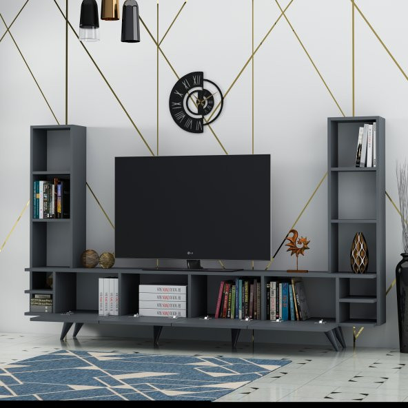 MOBİLYA GEZEGENİ LARGE TV ÜNİTESİ ANTRASİT X2031 - 223 CM - 3