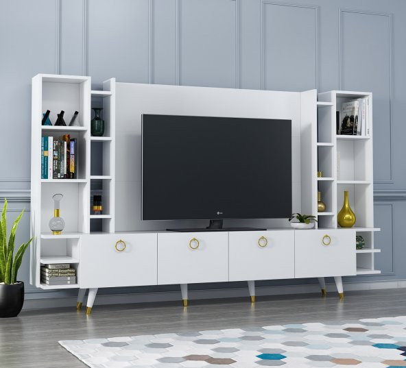 MOBİLYA GEZEGENİ PASTEL X2125 PARLAK BEYAZ 220 CM - Resim 2