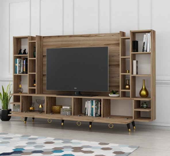 MOBİLYA GEZEGENİ X2125 PASTEL TV ÜNİTESİ ÇIRAĞAN RENK 220 CM - Resim 3