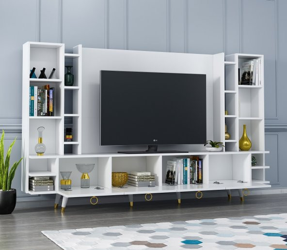 MOBİLYA GEZEGENİ PASTEL X2125 PARLAK BEYAZ 220 CM - Resim 3