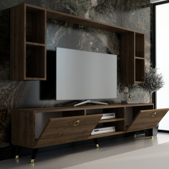 MOBİLYA GEZEGENİ STİLL GOLD TV ÜNİTESİ 180 CM CEVİZ X2137 - Resim 2