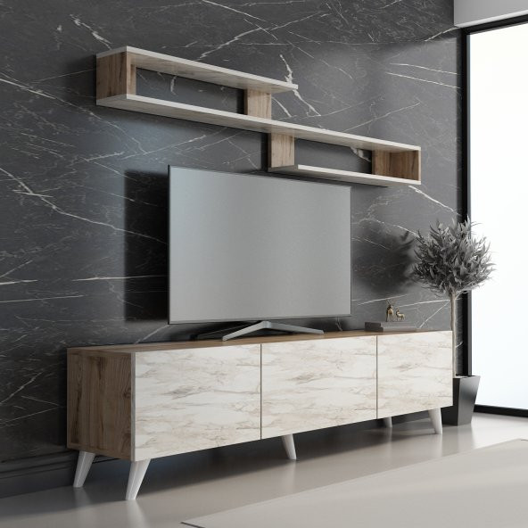MOBİLYA GEZEGENİ X3032 ÇIRAĞAN- EFES BEYAZ MERMER / 180 CM