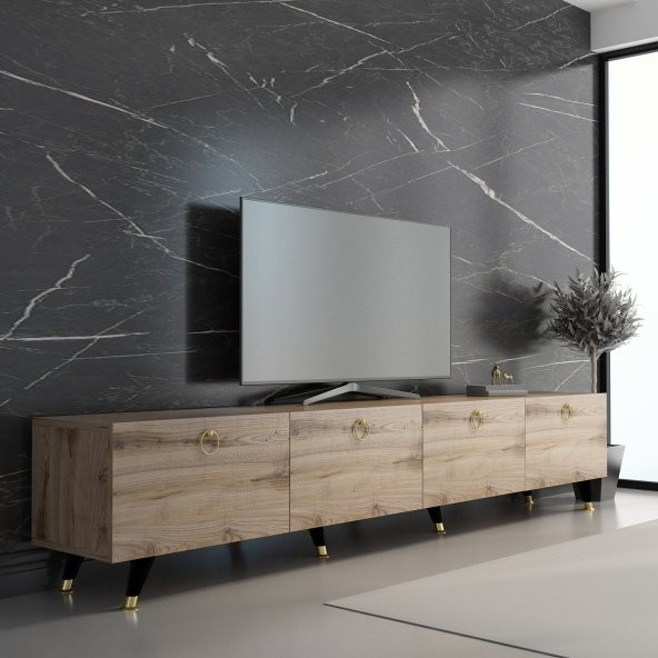 MOBİLYA GEZEGENİ Maer Gold Tv Ünitesi 210 Cm Çırağan Renk ürün görseli 1