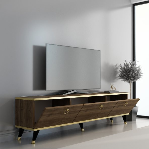 MOBİLYA GEZEGENİ ELİTE GOLD TV ÜNİTESİ CEVİZ - GOLD 150 CM - 2